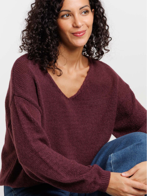 Pull basique col V dark...