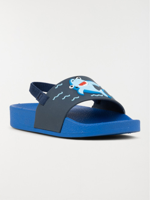 Claquette requin navy...