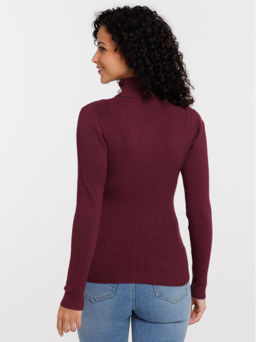Pull col roulé dark figue femme Pull col roulé dark figue femme