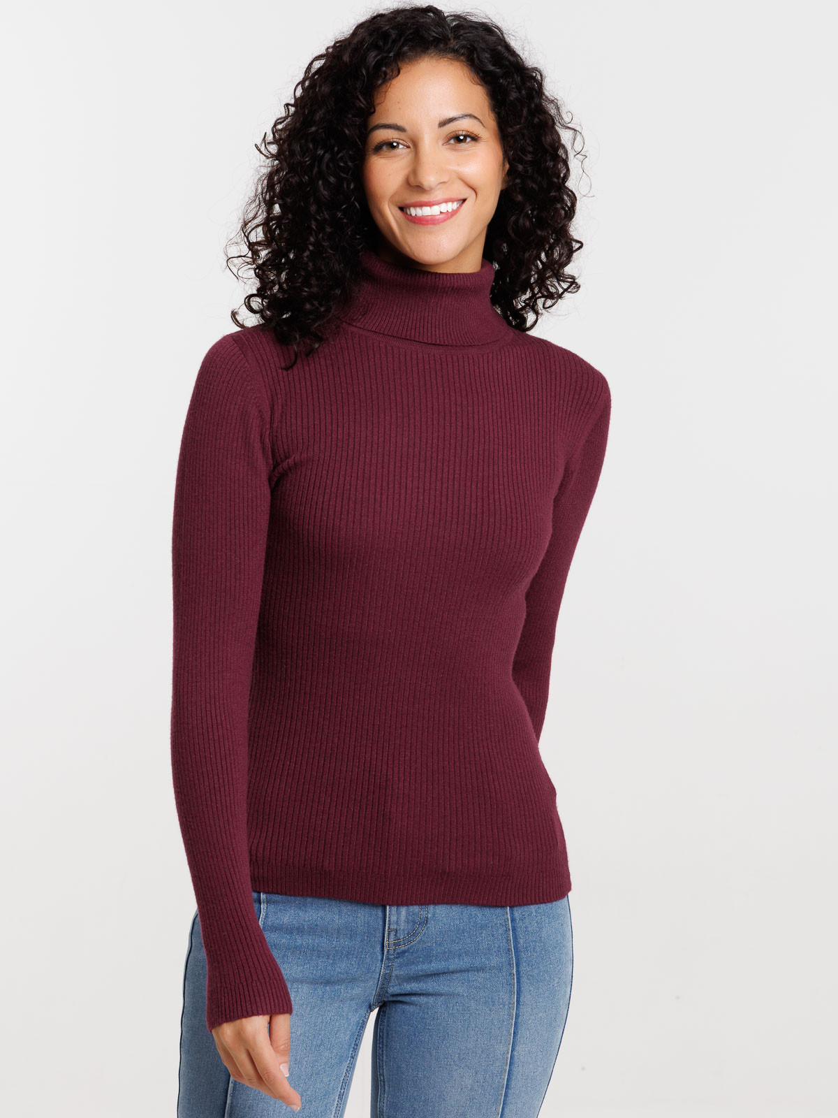 Pull col roulé dark figue femme Pull col roulé dark figue femme