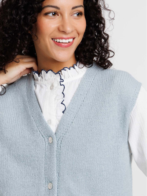 Gilet sans manches bleu...