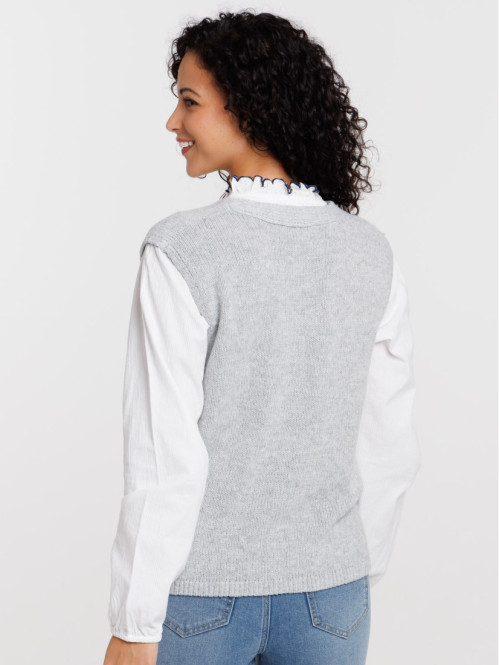 Gilet sans manches gris...