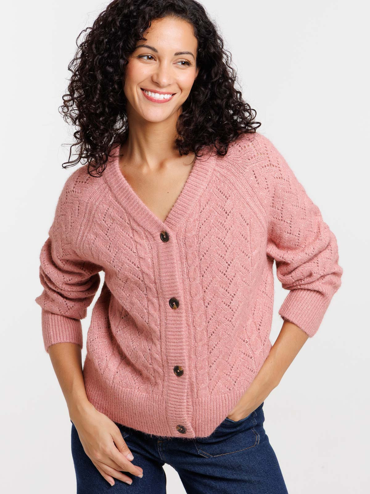 Gilet rosewood motif ajouré femme Gilet rosewood motif ajouré femme