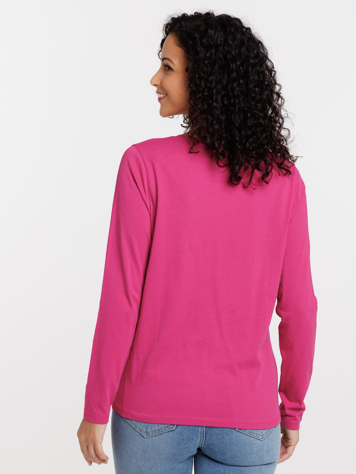 Tee-shirt coloris fushia femme