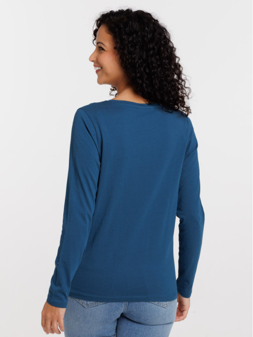 Tee-shirt coloris bleu gipsy femme Tee-shirt coloris bleu gipsy femme