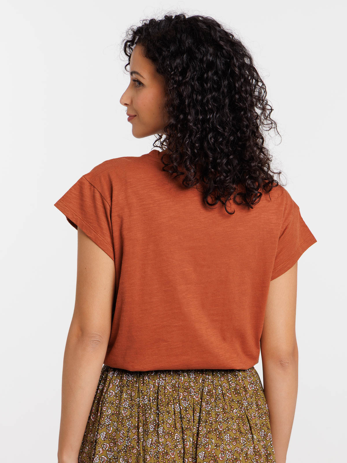 T-shirt dentelle macramé devant femme