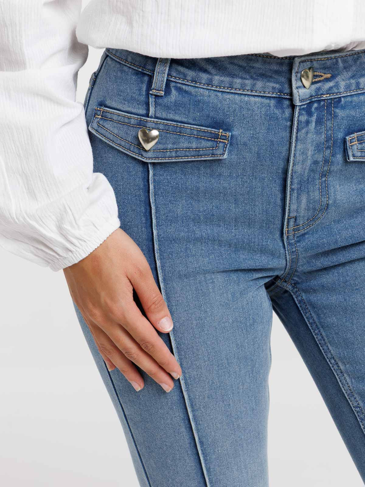 Jean flare double stone femme Jean flare double stone femme