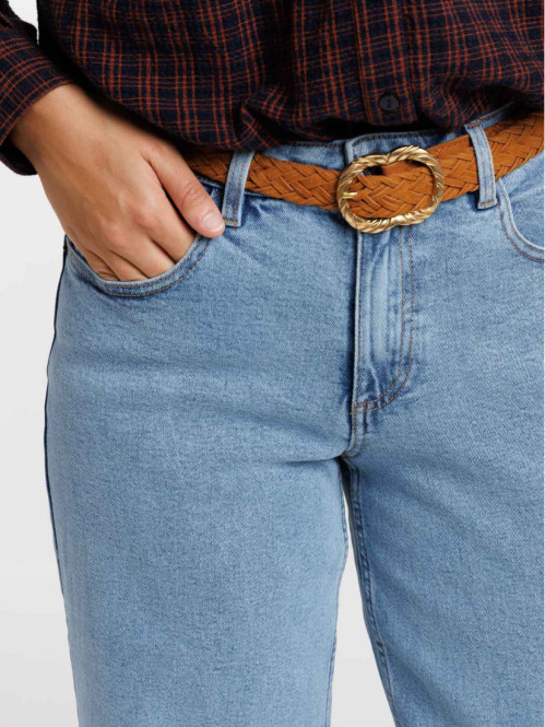 Jean wide leg double stone...