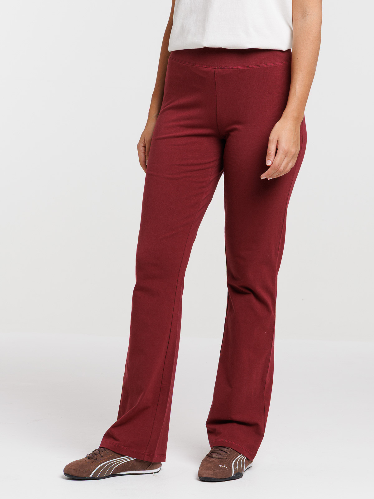 Pantalon sport basique évasé femme