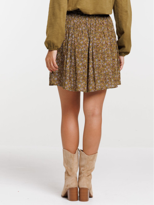 Jupe courte fleurie femme
