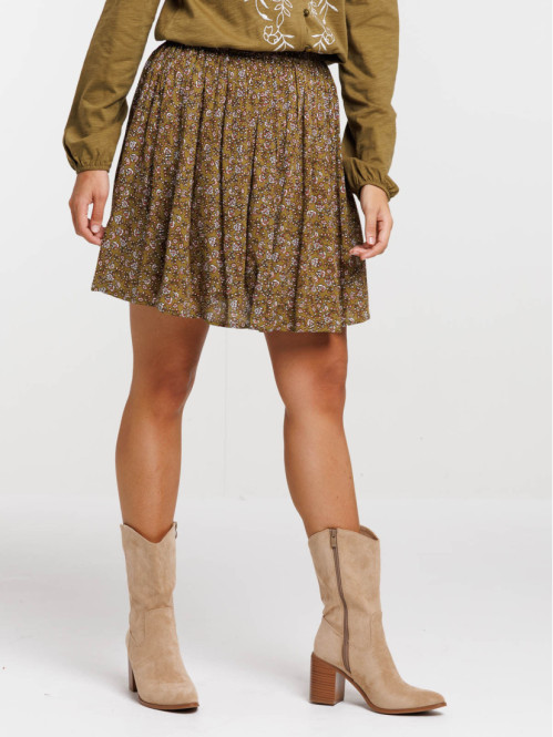 Jupe courte fleurie femme
