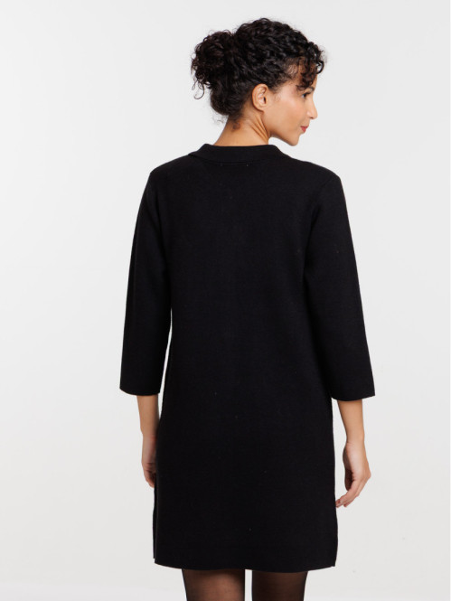 Robe pull col polo femme
