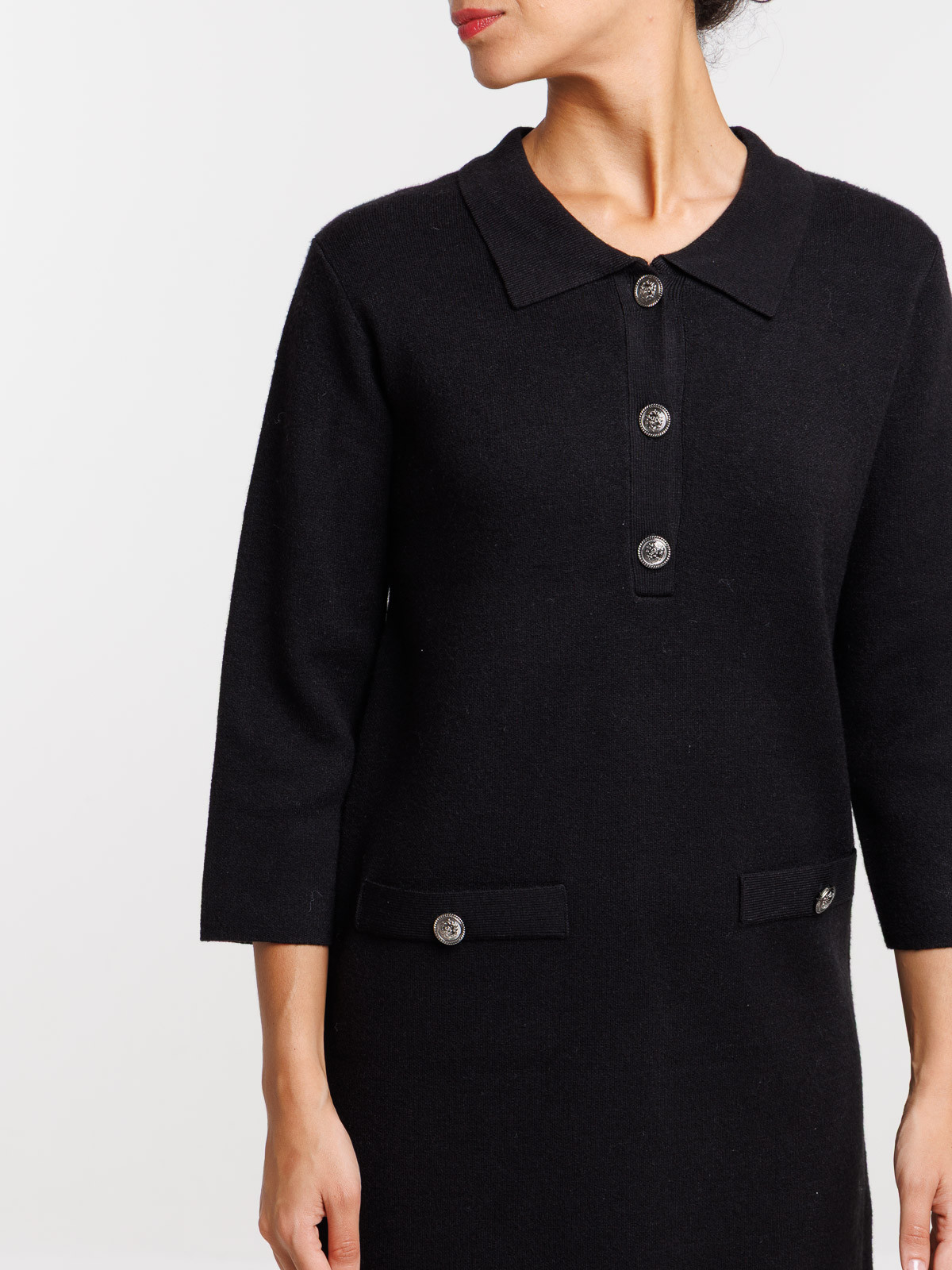 Robe pull col polo femme Robe pull col polo femme