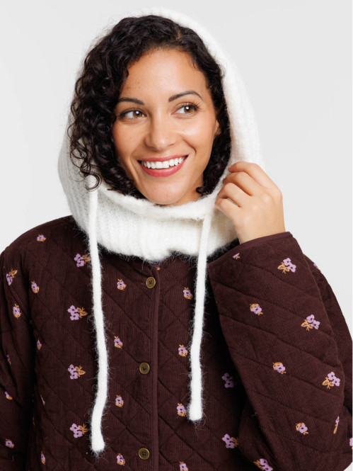 Cagoule écru femme