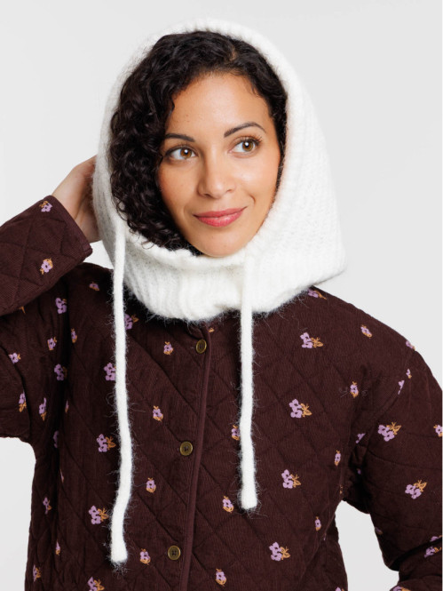 Cagoule écru femme