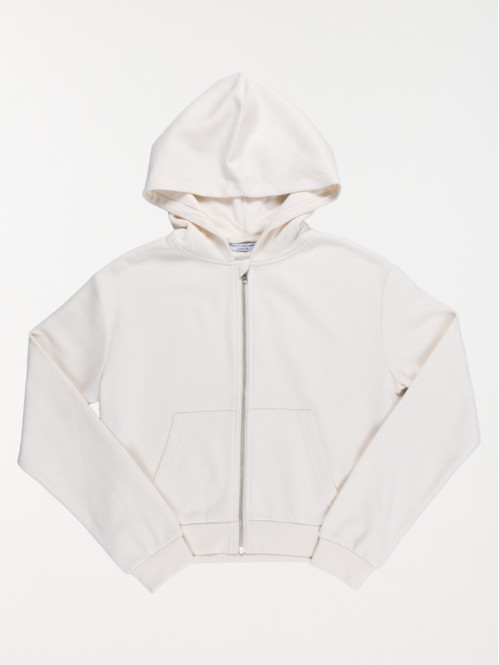 Sweat court zippé fille...