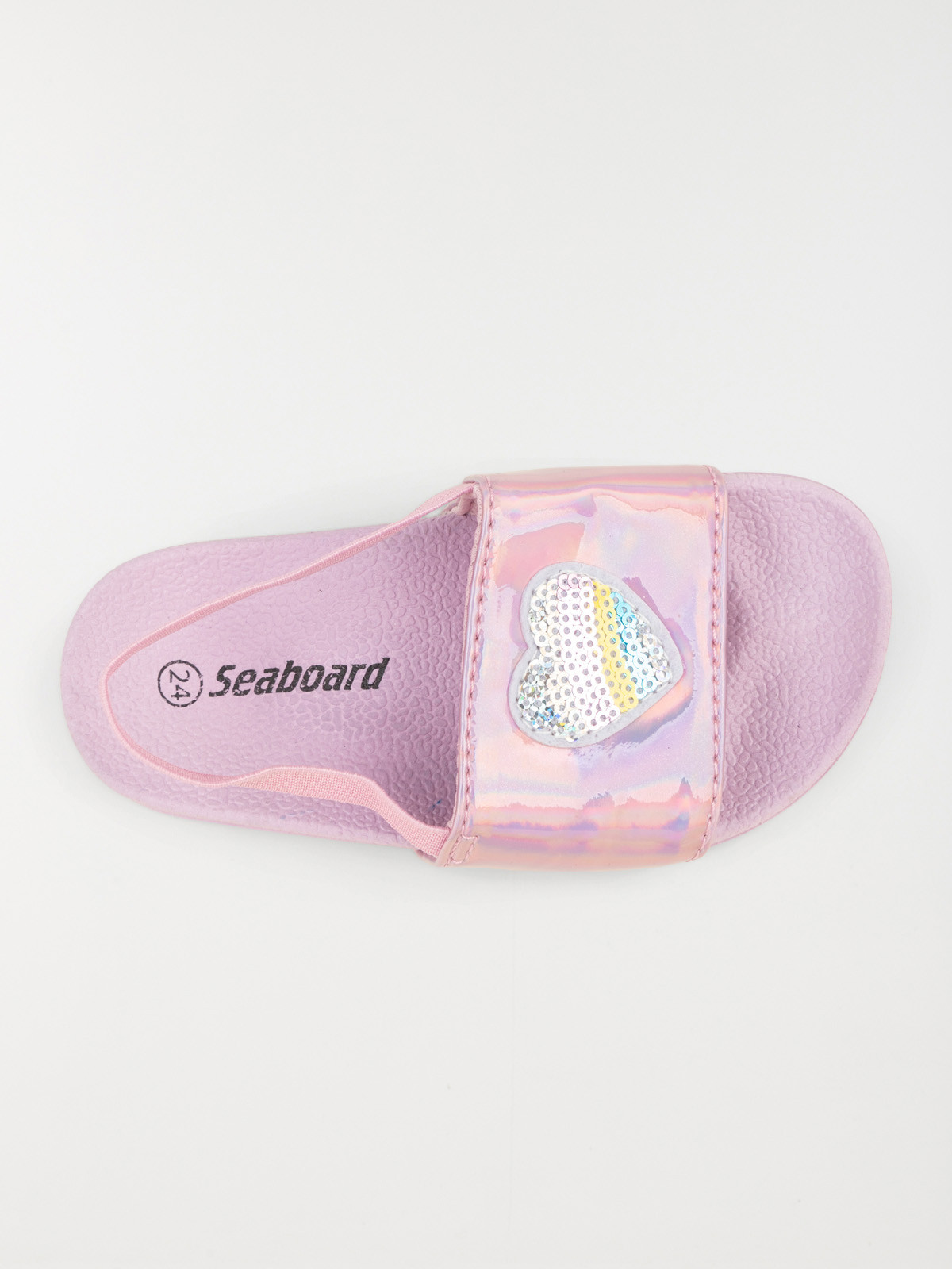 Claquette coeur fille lilas (24-30)