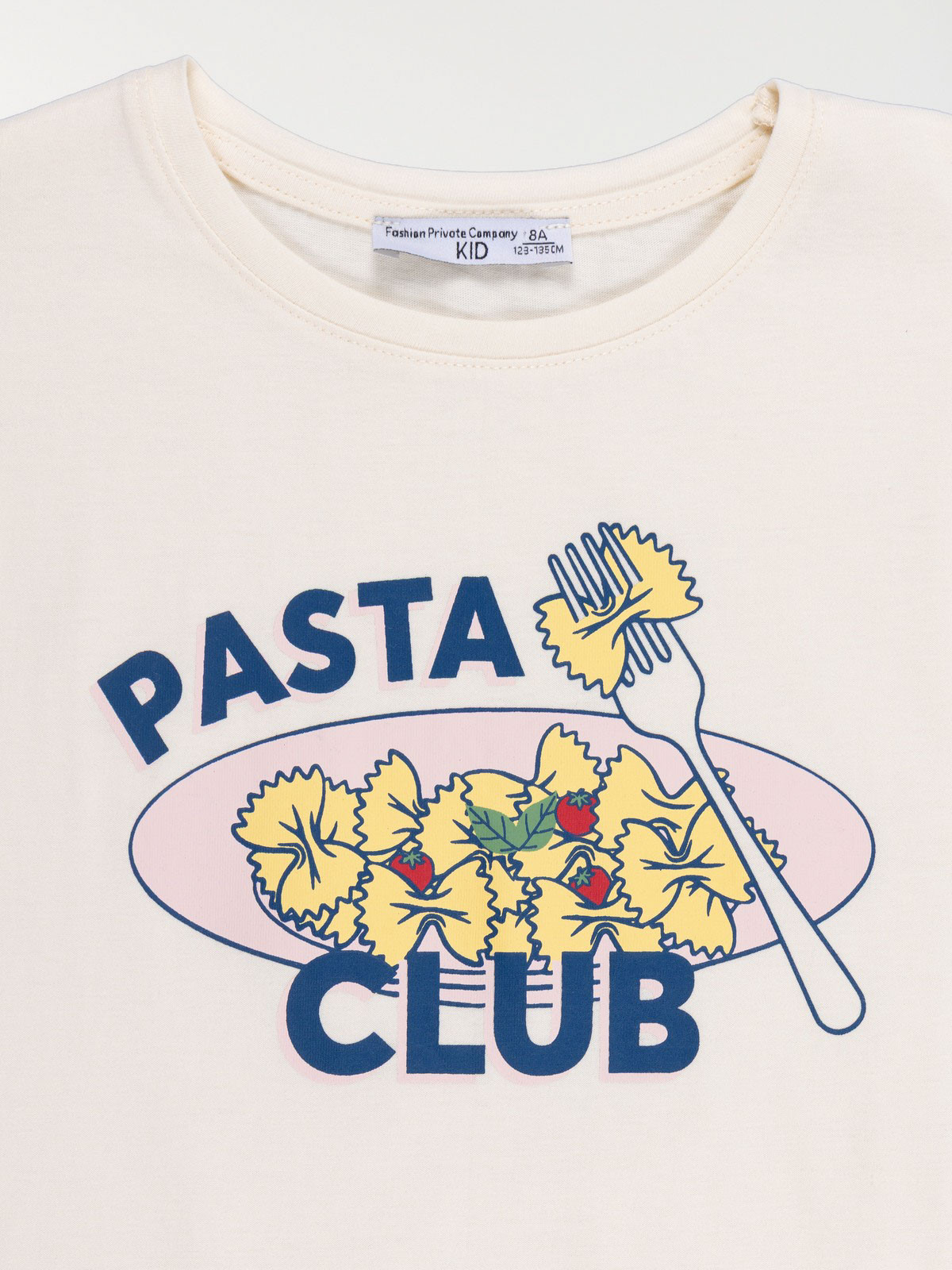 Tee-shirt pasta club fille (3-12A)