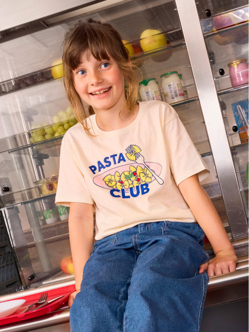 Tee-shirt pasta club fille...