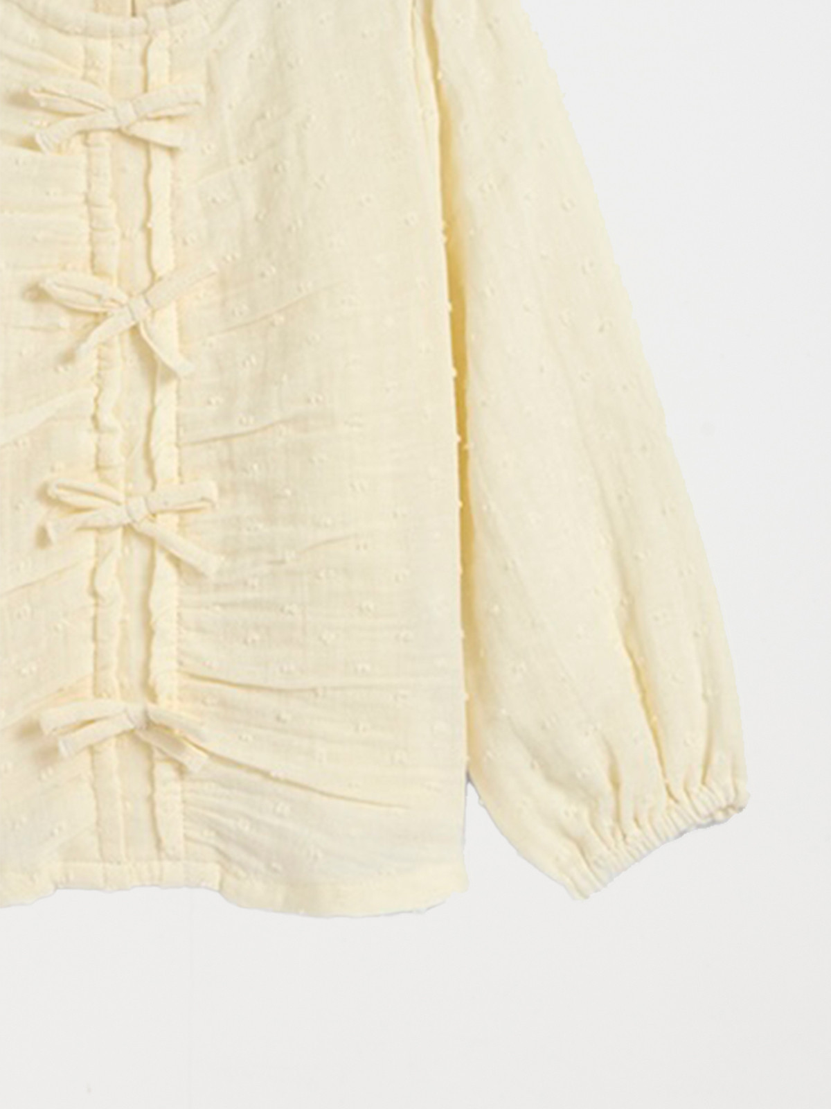 Blouse noeuds plumetis file (3-36M) Blouse noeuds plumetis file (3-36M)