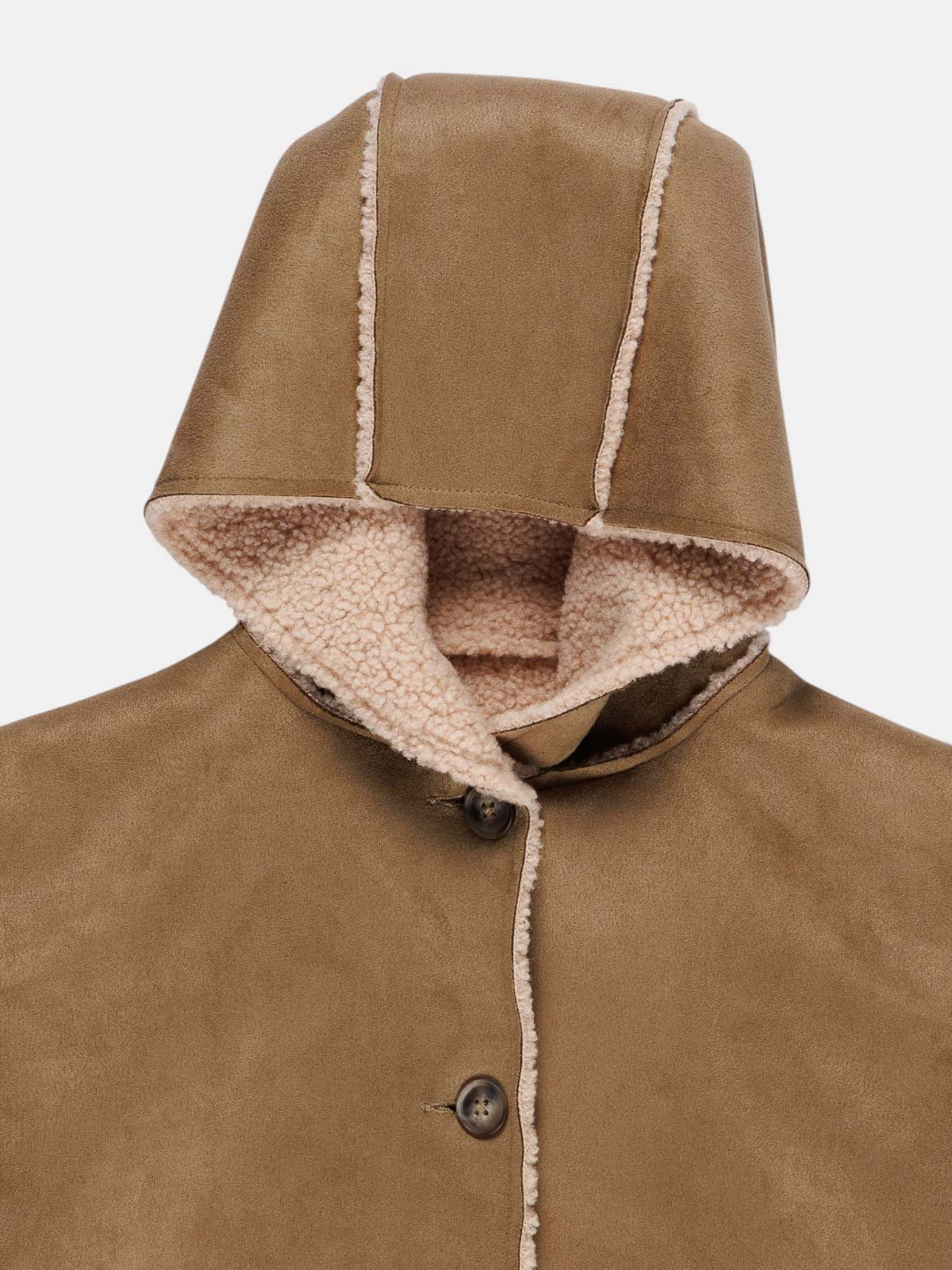 Manteau à capuche boutonné fille (6-12A) Manteau à capuche boutonné fille (6-12A)