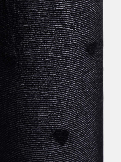 Collant motif coeur noir femme