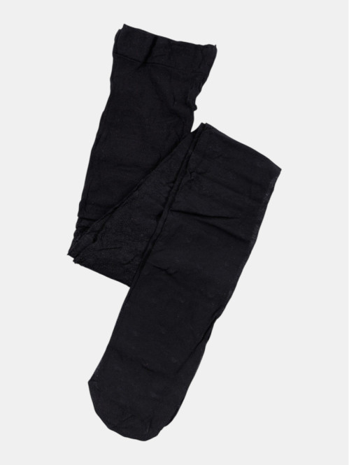 Collant motif coeur noir femme
