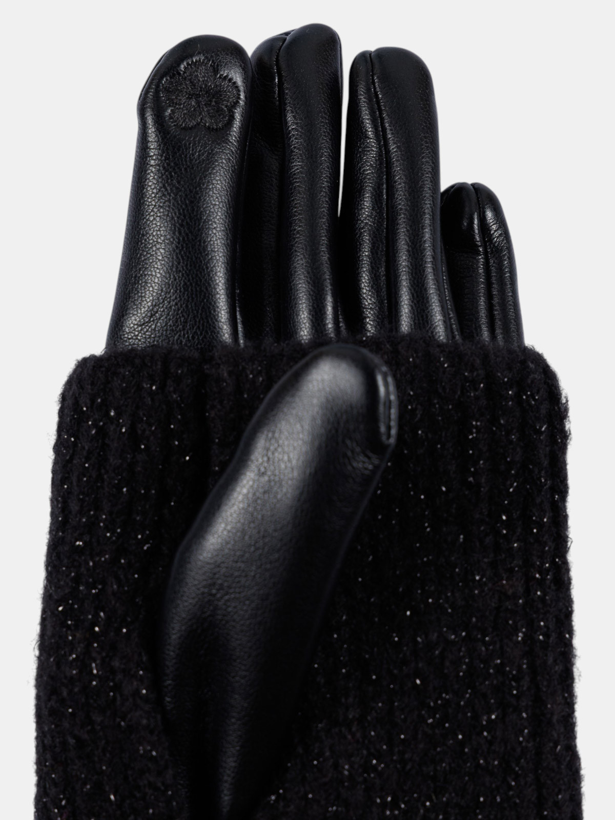 Gants mitaines amovibles noir femme