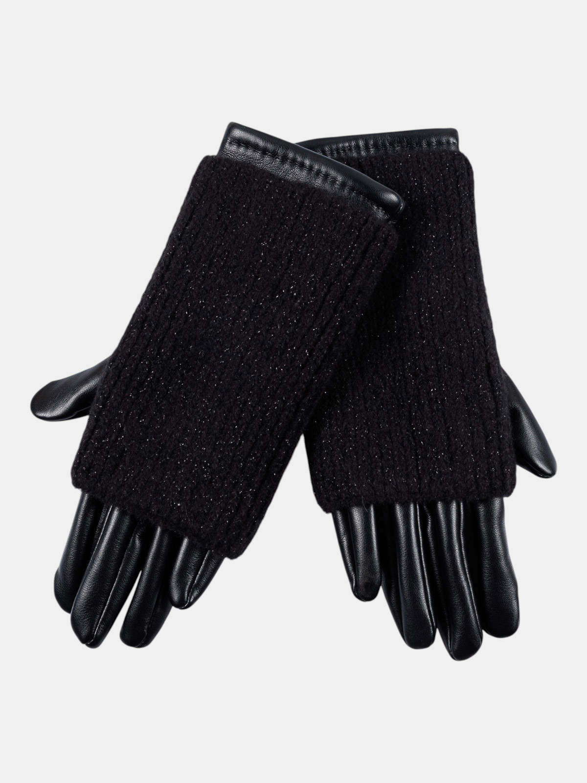 Gants mitaines amovibles noir femme