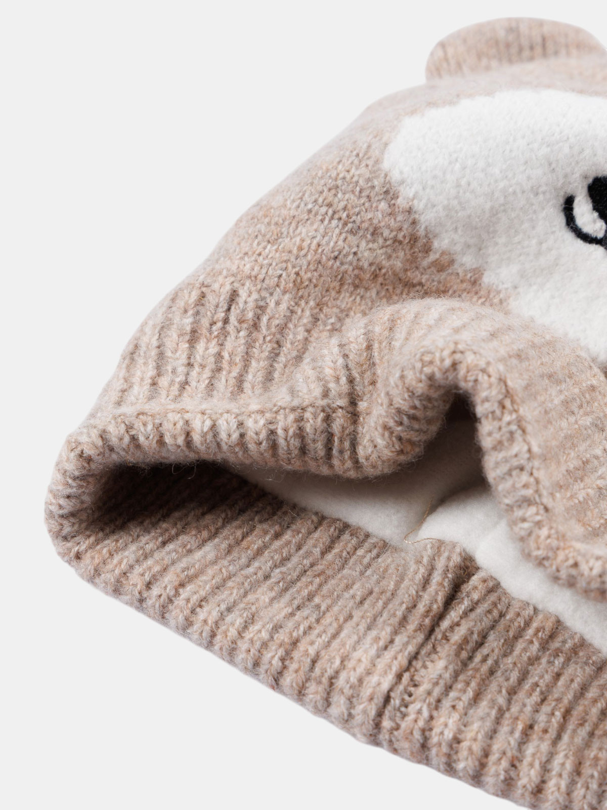 Bonnet ours coloris tahini bébé Bonnet ours coloris tahini bébé
