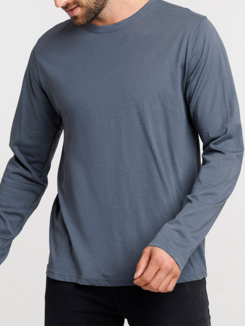 T-shirt uni manches longues...