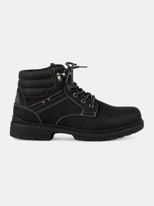 Boots lacets coloris noir...