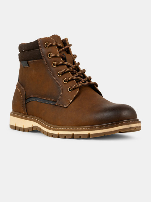 Boots marron à lacet homme...