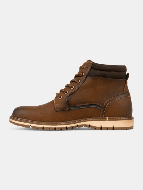 Boots marron à lacet homme...