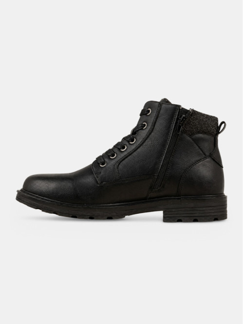 Boots noires lacets homme...