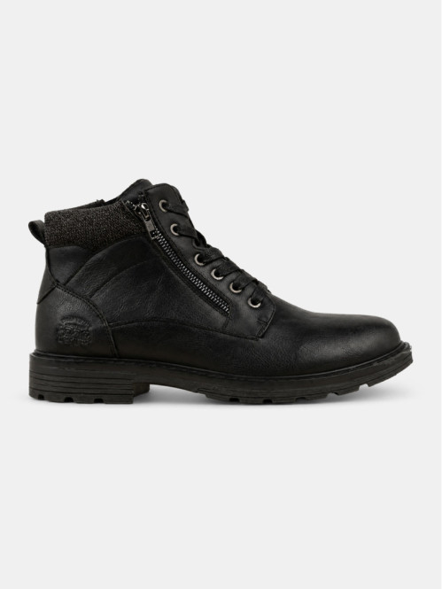 Boots noires lacets homme...
