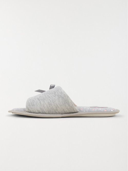 Chausson mule ouverte grise...