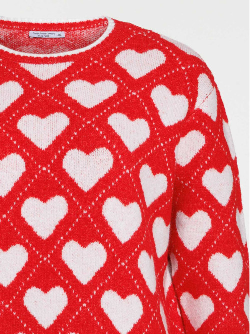 Pull motif coeur grande...