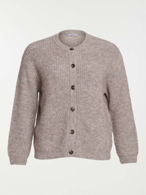 Gilet beige chiné grande...