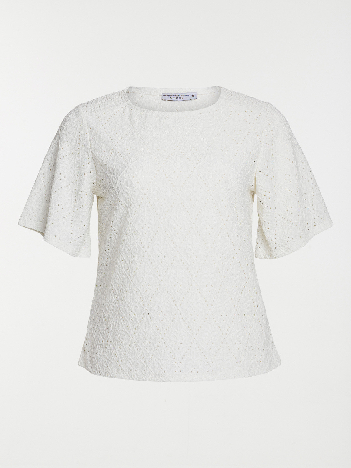 T-shirt motif ajouré grande taille femme T-shirt motif ajouré grande taille femme