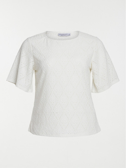 T-shirt motif ajouré grande...