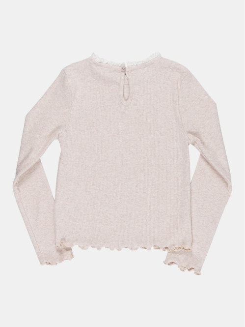 T-shirt col dentelle fille...