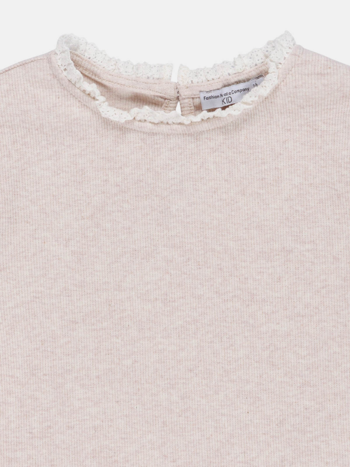 T-shirt col dentelle fille (4-12A) T-shirt col dentelle fille (4-12A)