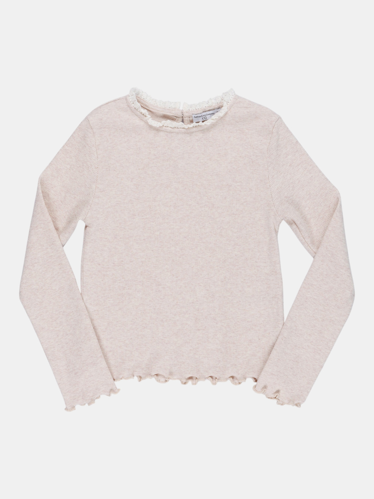 T-shirt col dentelle fille (4-12A) T-shirt col dentelle fille (4-12A)