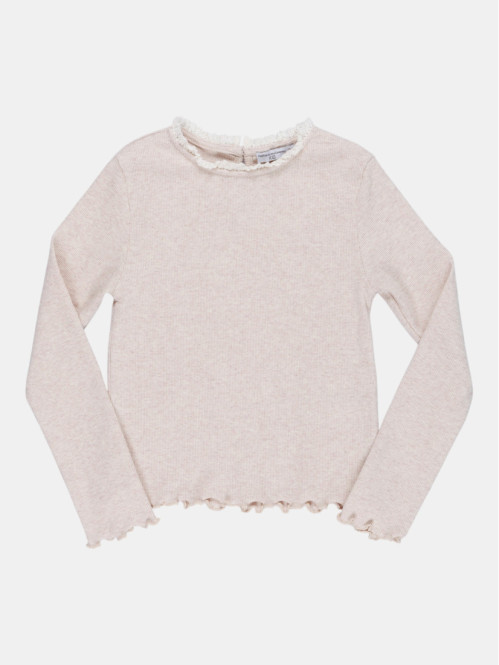 T-shirt col dentelle fille...