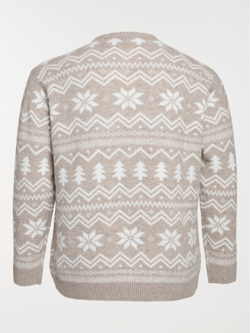 Pull motif jacquard grande...