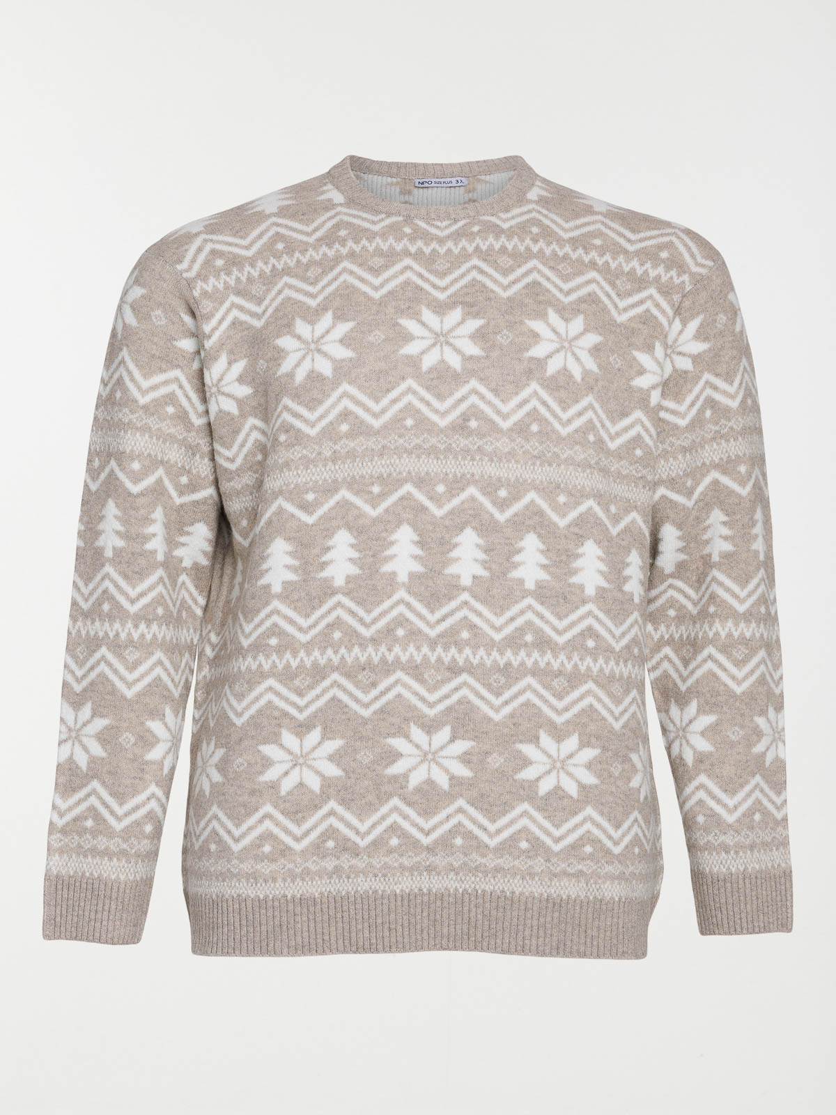 Pull motif jacquard grande taille homme Pull motif jacquard grande taille homme