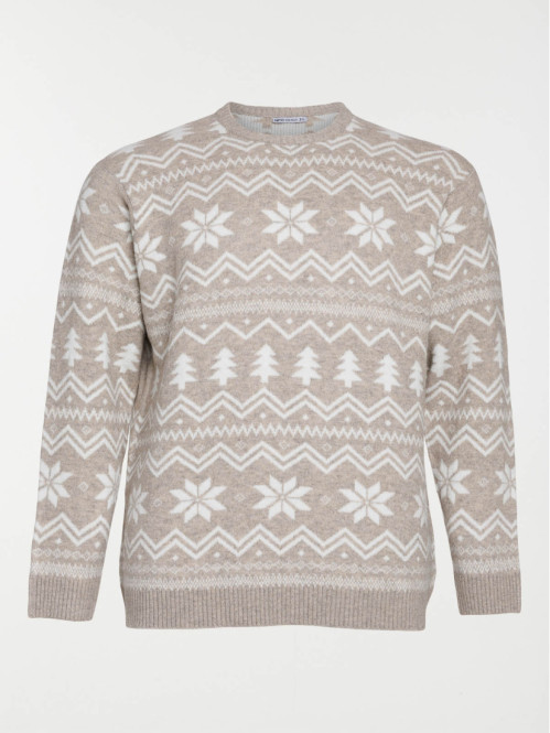 Pull motif jacquard grande...