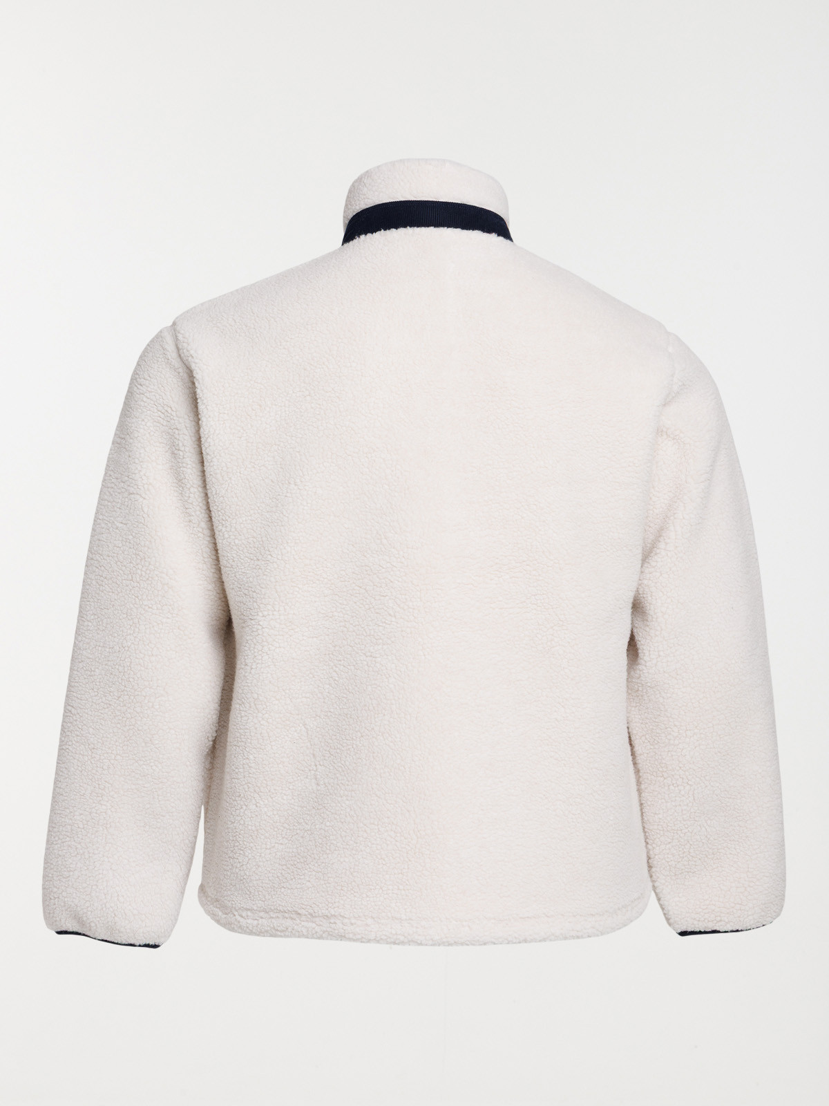 Sweat sherpa écru grande taille homme
