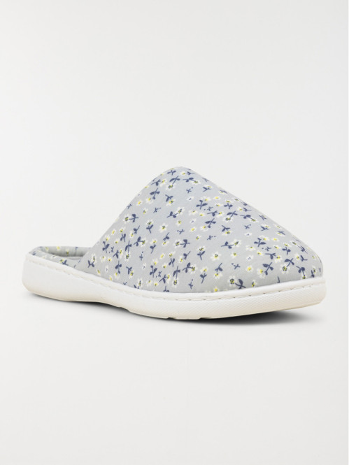 Chaussons mules gris femme (36-41)
